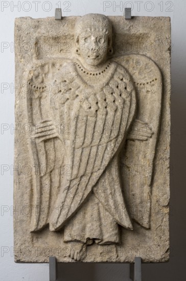 Brauweiler near Pulheim, abbey church of St Nicholas, lapidarium, cherubim from the west gable of