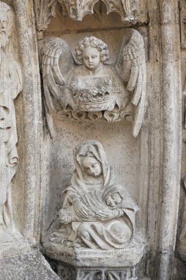 Main portal, figures, Nativity of Mary, St., Saint, Saint