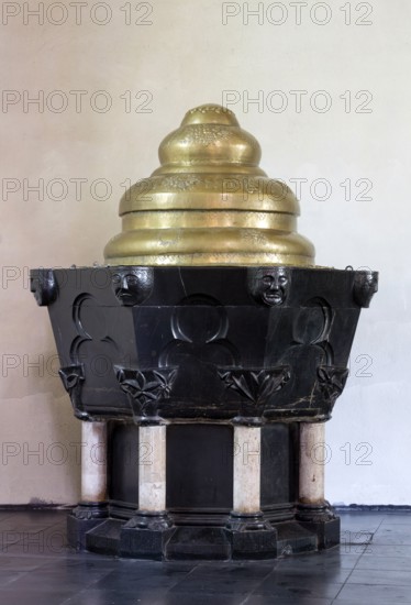 Romanesque baptismal font, St., Saint, Saint