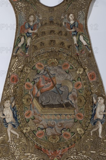 Kaseldetail, 1756, Goldsmithing and textile art from the 16th to the 20th century, St., Sankt,