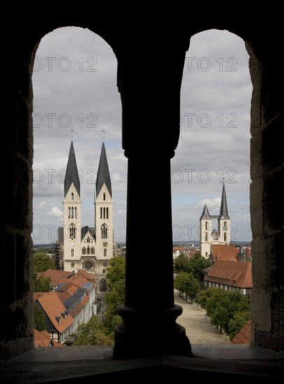 View from the north-east tower of the cathedral (left) and St Martin's Church, St, St, Saint