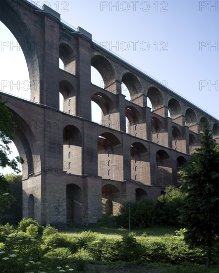 Göltzschtal bridge, built from 1846 to 1851, railway bridge. View from SE