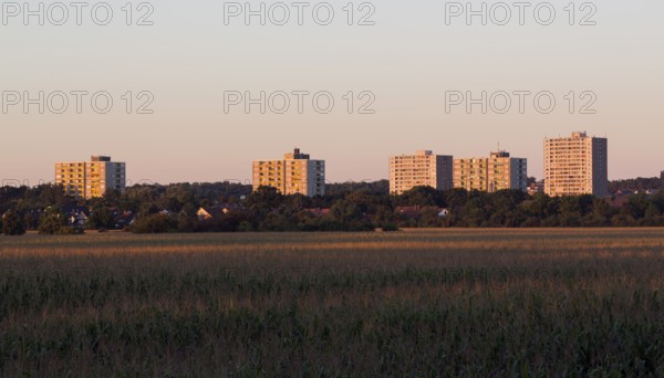 Erftstadt, view of the tower blocks in Liblar