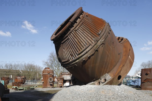 Oldest blast furnace in the Ruhr area, scrap yard