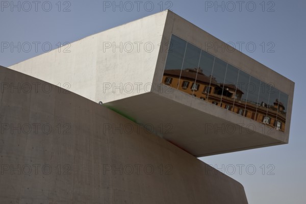 Museo nazionale delle arti del XXI secolo, completed in 2010 by Zaha Hadid, detail of the