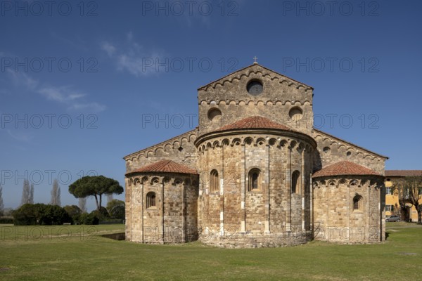 San Piero a Grado near Pisa, basilica from the 10th century, choir apses from the east