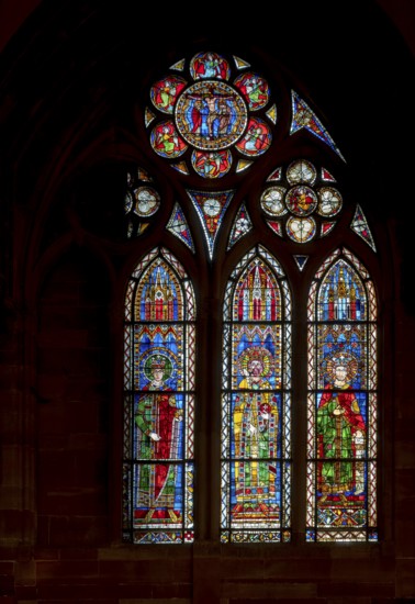 Strasbourg Cathedral, Cathédrale Notre-Dame de Strasbourg, north aisle, 1st window from the west,