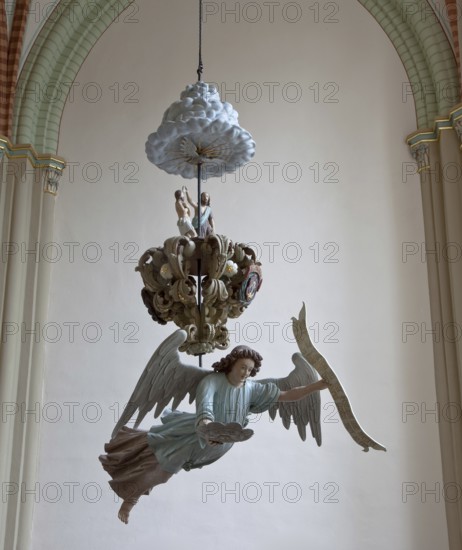 Clausthal-Zellerfeld Church of St Salvatoris. Baptismal angel. Built 1675-83 by Erich Hans Ernst