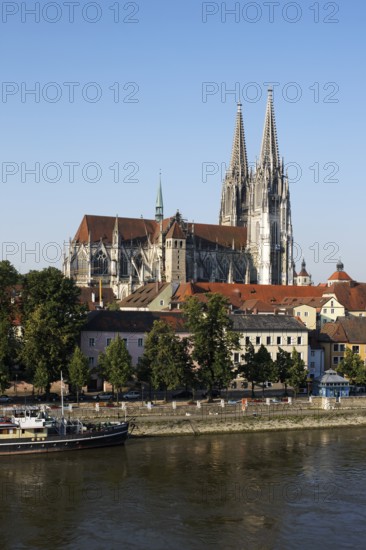View from north-east over the Danube, St., Sankt, Saint