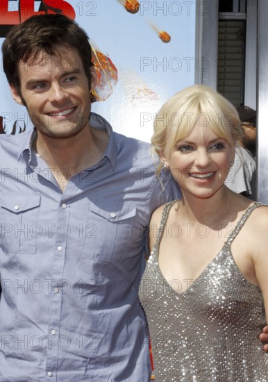 Bill Hader and Anna Faris at the Los Angeles premiere of 'Cloudy With A Chance Of Meatballs' held