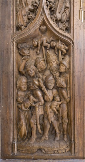 Constance, Minster, choir stalls, sculptors Heinrich Yselin and Simon Haider around 1470, stall