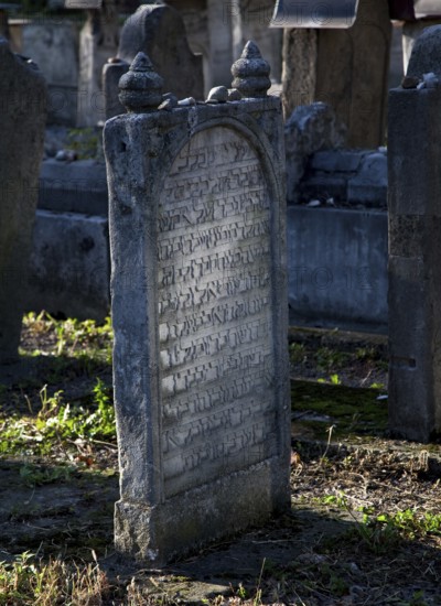 Gravestone with Hebrew text field