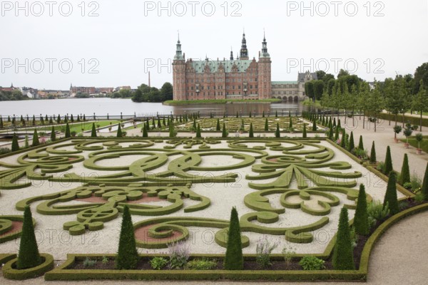 Moated castle, today the Danish National History Museum, ground floor with broderies