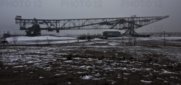 Overburden conveyor bridge F 60, length 502m, height 75m, built 1989-1991, today a visitor mine,