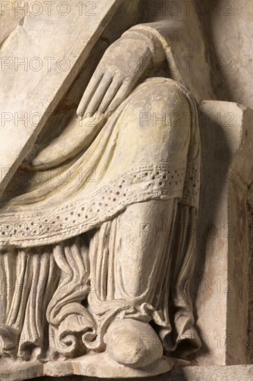 Brauweiler near Pulheim, St Nicholas Abbey Church, choir, portal on the south side with sculpture
