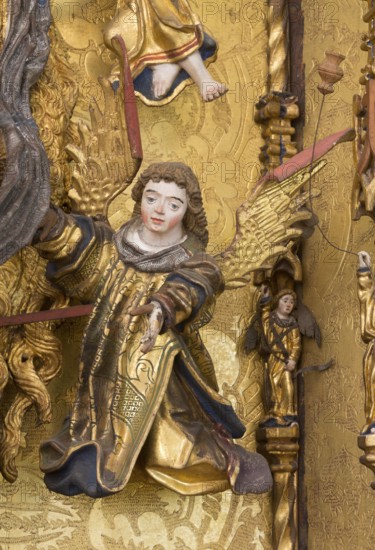 Mary Magdalene Altar of the Tailors, Lübeck around 1500, detail angel, St., Saint, Saint