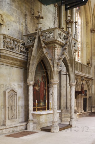 North aisle, Albertus Magnus altar from around 1473 by Konrad Roritzer, St., Sankt, Saint