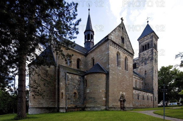 View from north-east, reconstruction of nave and towers 1855-66 by Ferdinand von Quast, St., Sankt,