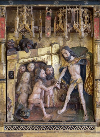 Passion altar from St Jürgen's Chapel, carving: Lübeck 3rd quarter 15th century, Jesus in Limbo,