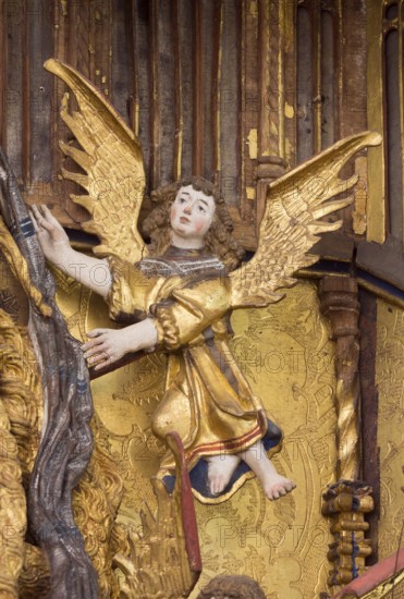 Mary Magdalene Altar of the Tailors, Lübeck around 1500, detail angel, St., Saint, Saint