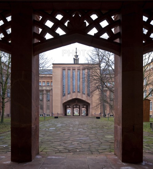 Built in 1925-29, passageway in the east wing with a view into the eastern courtyard of honour to