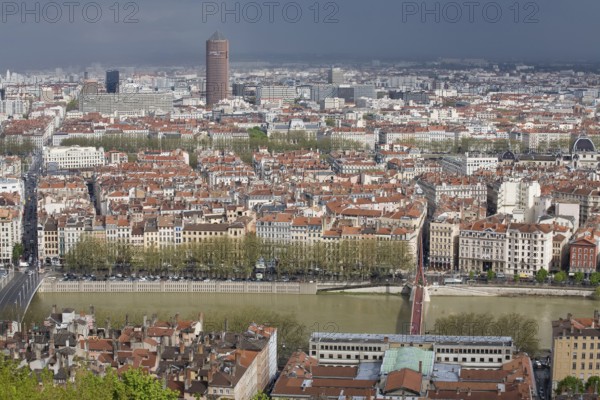 Lyon, view from Fourvière hill to the east