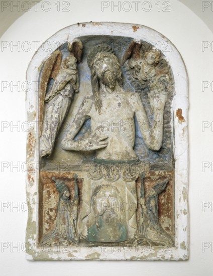 Hereditary Christ, stone relief in the vestibule ca. 1480, St., Sankt, Saint