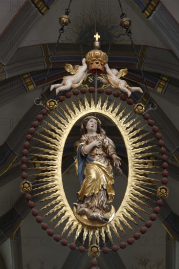 Madonna in the rosary, double Madonna, front with child, St., Saint, Saint