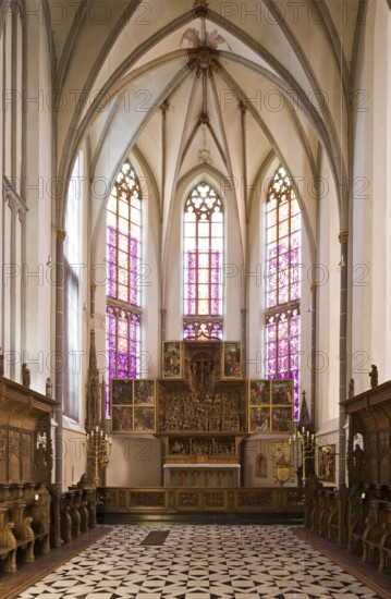 Choir with high altar and choir stalls, St., Sankt, Saint