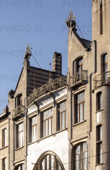 Antwerp, Art Nouveau houses, Maison du Peuple - Help U Zelve cooperative, built in 1901 by Émile