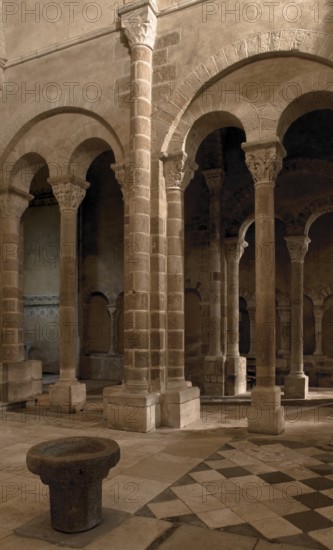 Baptismal font and south choir arcades, St., Sankt, Saint
