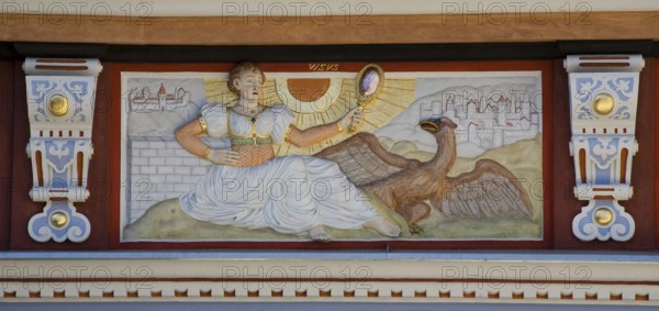 House to the wide hearth, allegory sense of sight (visus)