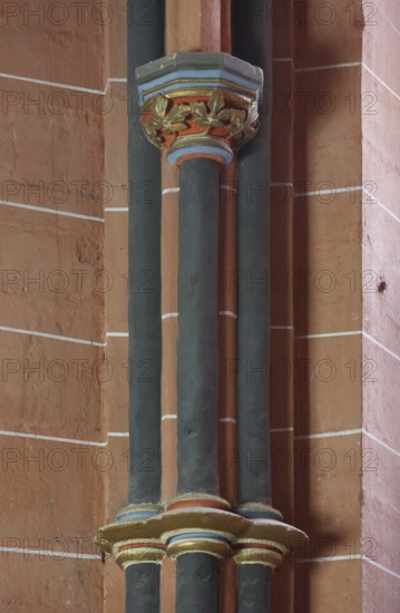 Choir apse, Romanesque semi-columns and capitals Church of St., Church of St., St., St., Saint