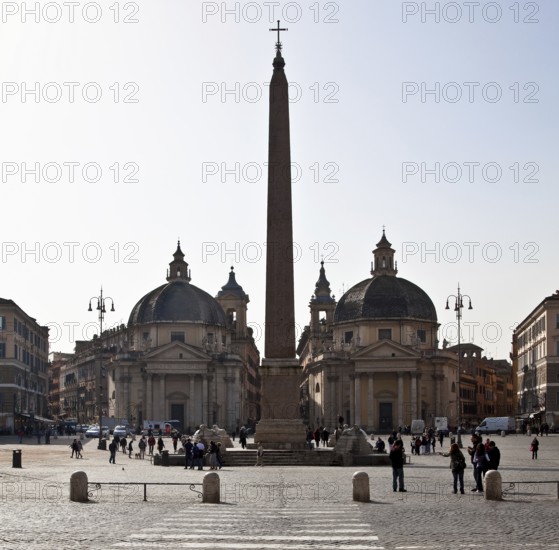 Santa Maria dei Miracoli on the left and Santa Maria in Montesanto on the right, 1662 to 1675,