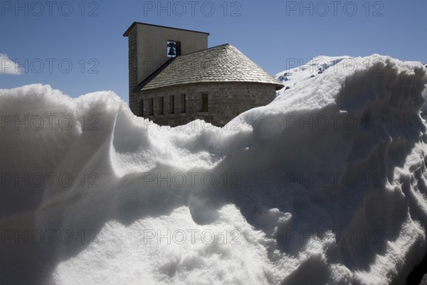 Italy S-Tyrol Stilfser Joch 2757m Chapel, St., Sankt, Saint