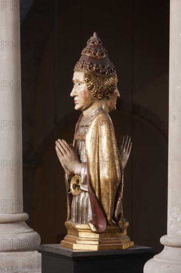 North gallery, double-faced figure of a saint, Bishop, St., Saint, Saint