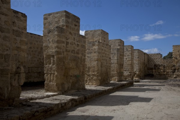 Medina Azahara, ruins of the palace city. Palace complex Court of the Pillars