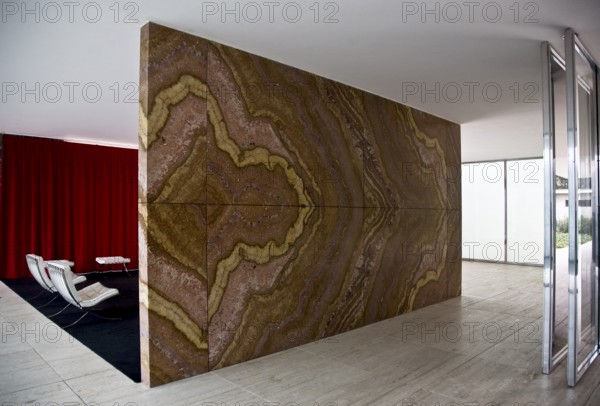 Barcelona Pavilion Pavilion of the 1929 World Exhibition, reconstruction 1983-1986, interior