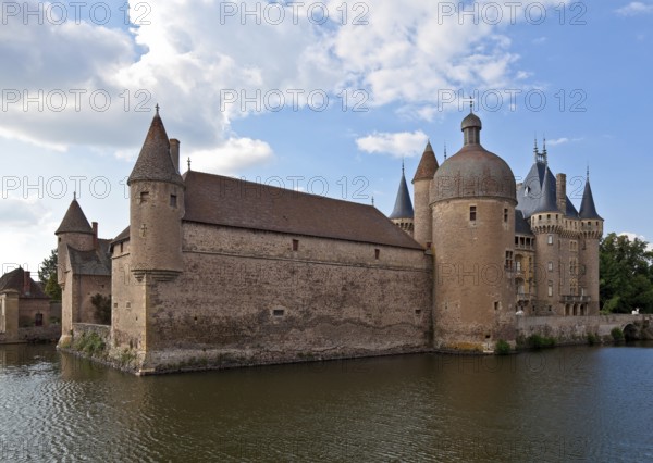 La Clayette Burgundy moated castle present appearance from 1380 partly remodelled in the 19th