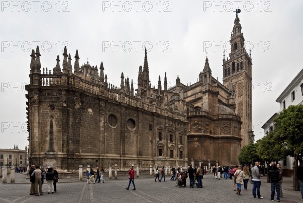 Seville, Cathedral. View from south-east left Chapter House Seville, Cathedral Seville, Cathedral,