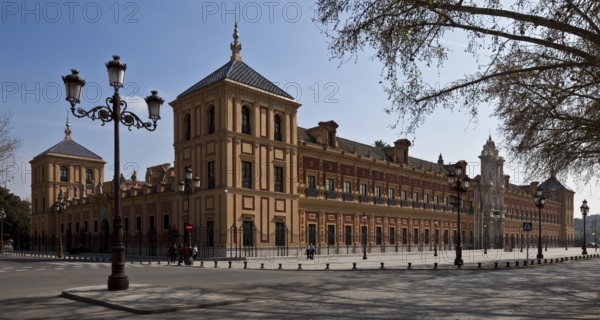 Seville, San Telmo Palace. San Telmo Palace. Facade from 1757
