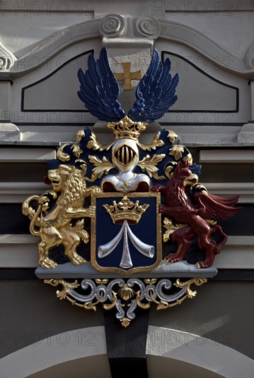 City coat of arms on the west wing