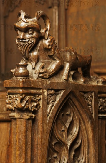Choir stalls, (1505-1508), Devil with large inkwell, St., Saint, Saint