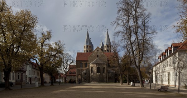 View from east with square, St., Sankt, Saint
