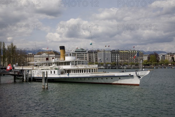 Geneva, steamer VEVEY on Lake Geneva
