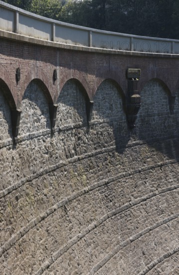 Germany's first drinking water dam, 1891, dam wall