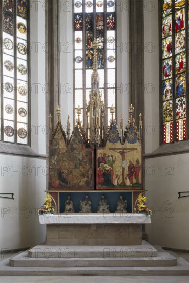 Nuremberg, Protestant parish church of St Jokob. High altar from around 1370, weekday side, St,