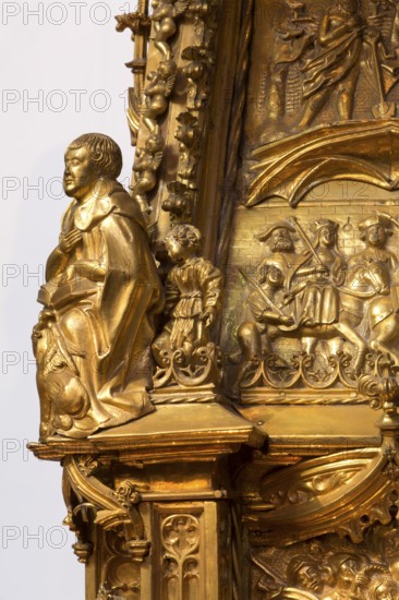 Machabean shrine (around 1520-1527) in the south transept, detail, St., Saint, Saint