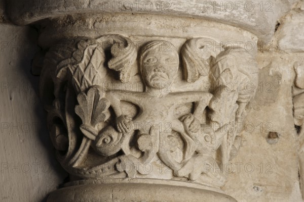 Lion portal in the sacristy, capital, St., Sankt, Saint