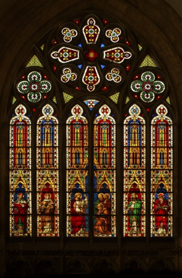 West window in the south transept, St., Sankt, Saint